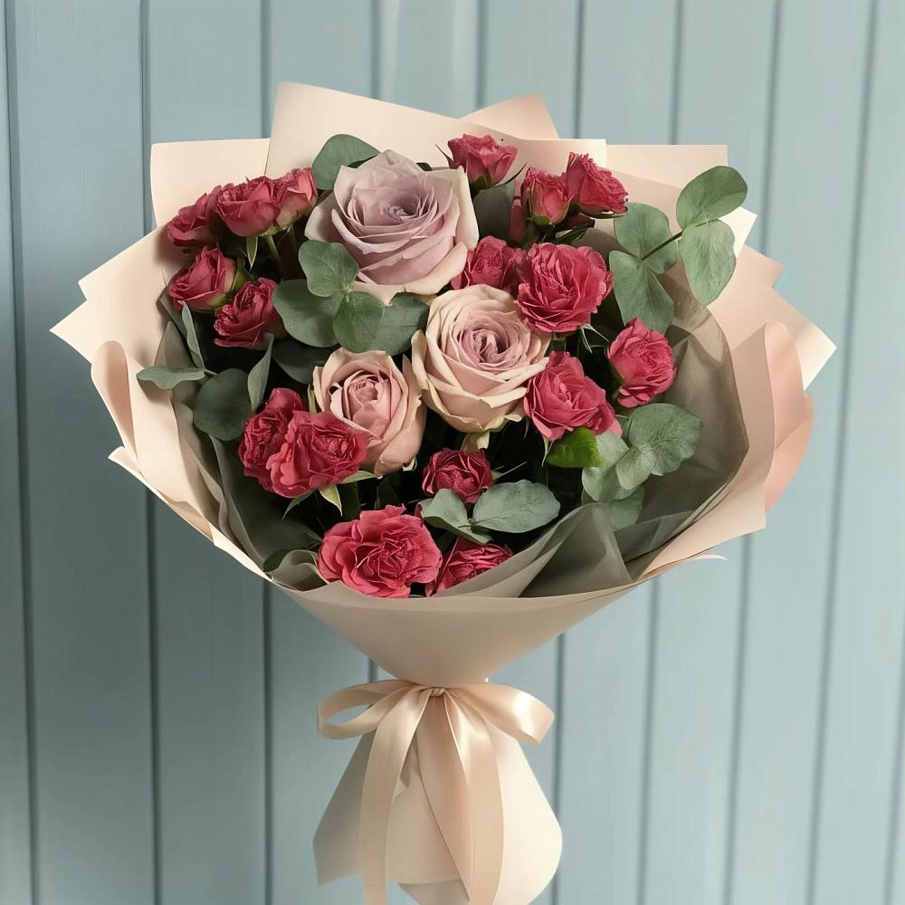 Букет цветов из: Гвоздики и Розы в Канглах