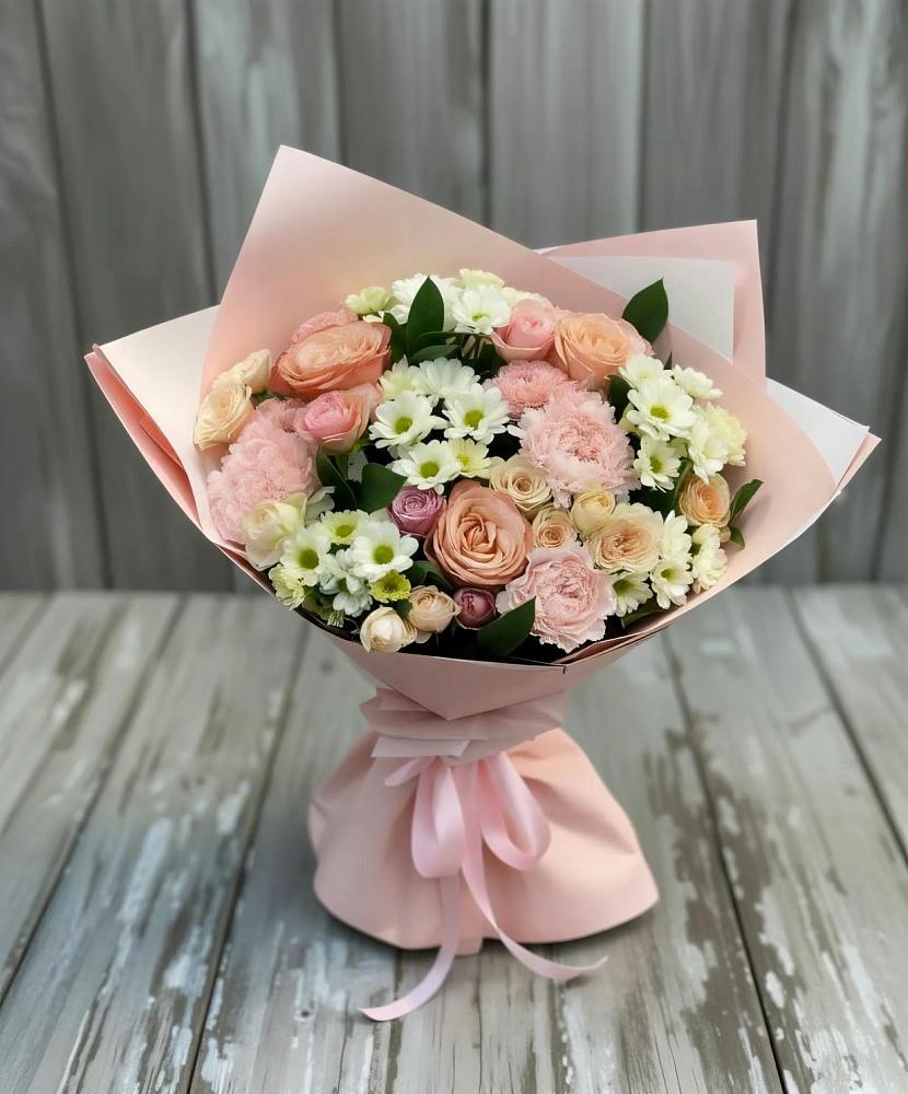 Букет цветов из: Гвоздики, Розы и Хризантемы в Канглах