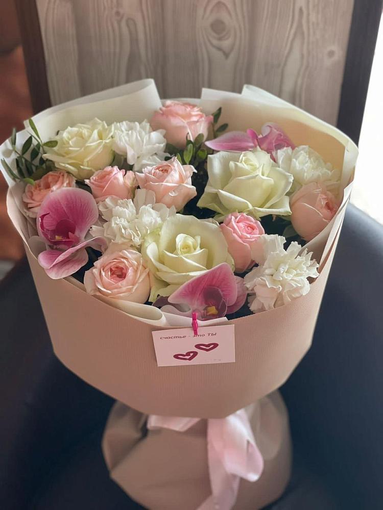 Букет цветов из: Орхидеи, Розы и Гвоздики в Канглах