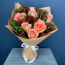 Букет цветов из:  Розы и Альстромерии в Канглах