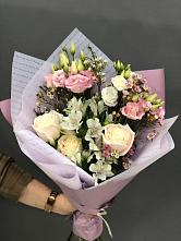Букет цветов из:  Альстромерии, Розы и Лизиантусы #REPLACE_PRED# Канглах