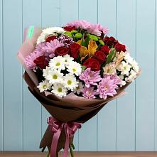 Букет цветов из:  Розы, Хризантемы и Альстромерии в Канглах