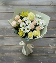 Букет цветов из:  Альстромерии, Розы и Хризантемы #REPLACE_PRED# Канглах