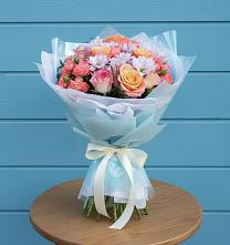 Букет цветов из:  Хризантемы и Розы в Канглах